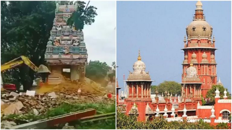 Petition filed in Madras HC seeking directions against Tamil Nadu govt’s discriminatory demolition policy towards temples