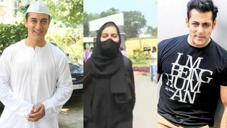 No, Salman Khan and Aamir Khan did not reward ‘Allahu Akbar’ chanting burqa clad protestor in Karnataka Rs 5 crores