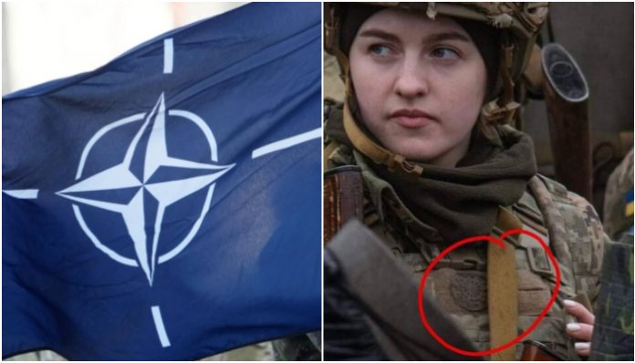 NATO shares image of Ukrainian soldier wearing Nazi insignia