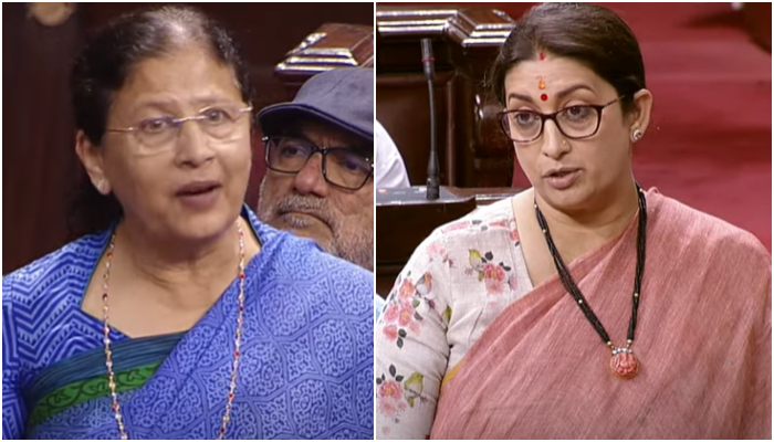 Smriti Irani slams NCP MP Fauzia Khan over her remark ‘girls are married because they have nothing else to do’