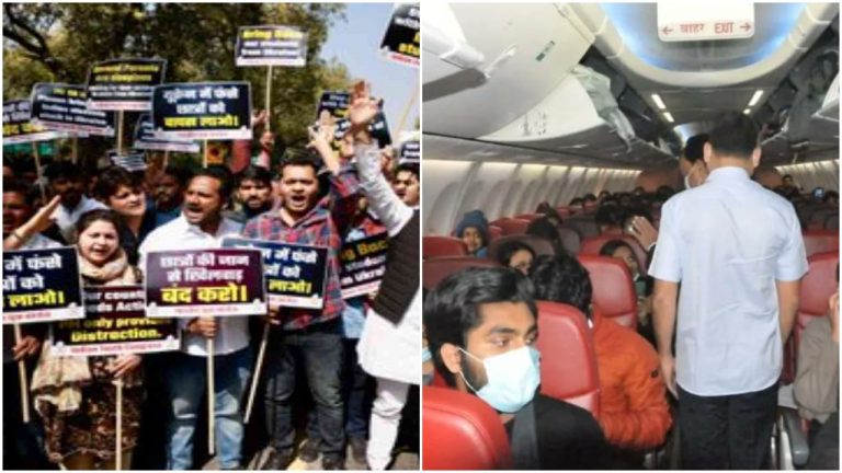 Congress protest near S Jaishankar’s house demanding safe evacuation of Indians as Indian Govt already brings back 2252, shifts 9000 out of Ukraine