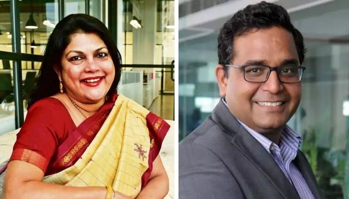 Nykaa’s Falguni Nayar is now five times richer than Paytm’s Vijay Shekhar Sharma with personal assets worth USD 4.9 billion