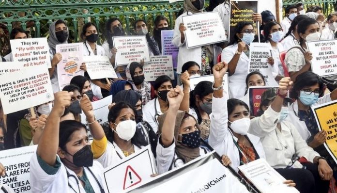 Indian medical students in Ukraine