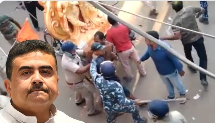 A new example of brutality: BJP leader Suvendu Adhikari slams West Bengal police for assaulting Hindu devotees in Khejuri