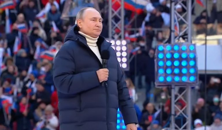“We will absolutely accomplish all of our plans”: Vladimir Putin at a packed Luzhniki stadium in Moscow, hails the war to ‘de-Nazify’ Ukraine