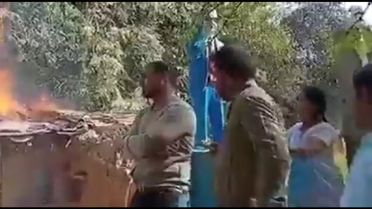 MP: Locals in Bhind go ballistic over removal of an illegally constructed statue of Dr BR Ambedkar, set ablaze huts and pelt stones at police