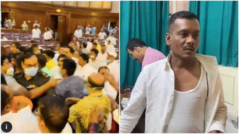 Ruckus in Bengal assembly: BJP MLAs shoved, assaulted for demanding discussion on Birbhum massacre