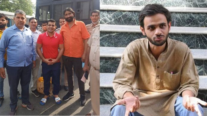 Sushil Kumar gives fitness training to Umar Khalid in Tihar jail