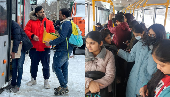 India evacuates 298 students from Pisochyn in Ukraine after Sewa International of RSS informs MEA about them, were harassed by local agents demanding hefty amounts