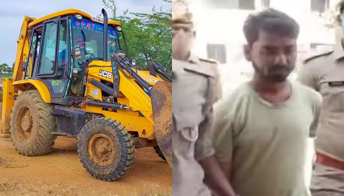 ‘Surrender or else’ – Rape accused surrenders after UP Police park bulldozer outside his house threatening to demolish it