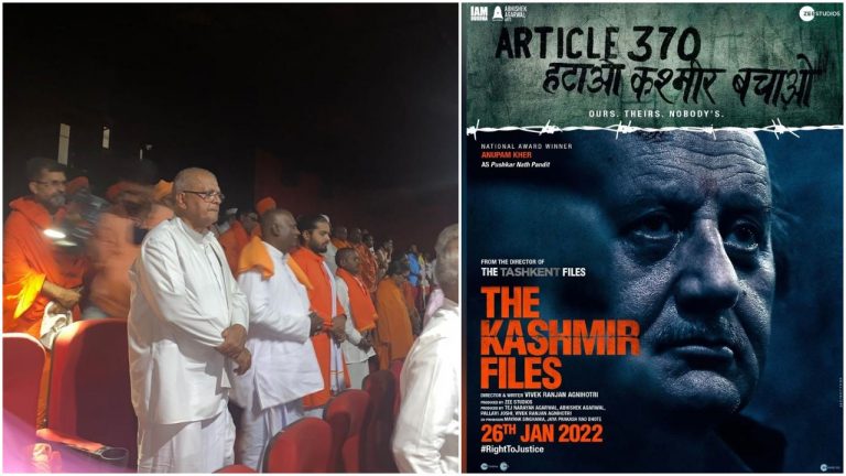Karnataka: Hindu seers watch ‘The Kashmir Files’ in Belagavi, says the movie is attached to emotions of Hindu community