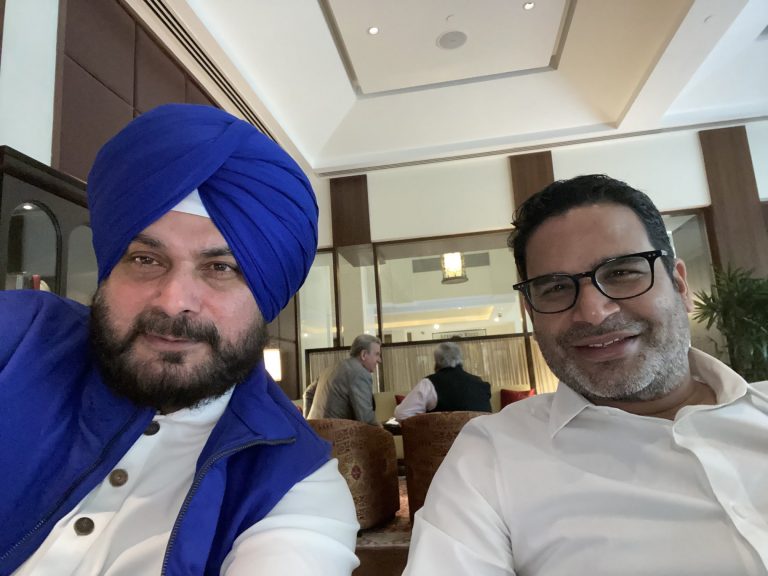 Disgruntled Navjot Singh Sidhu posts selfie with ‘old friend’ Prashant Kishor hours after poll strategist rejected Congress’ offer to join party