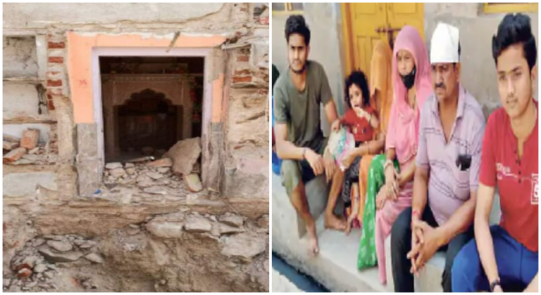 Rajasthan: Hindu temple in Alwar district demolished by bulldozer, over a hundred families made homeless in Rajgarh