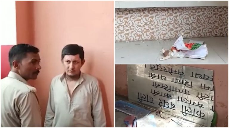 Uttar Pradesh: Yakub caught vandalizing the idol in Shiv temple in Muzaffarnagar, handed over to police by devotees