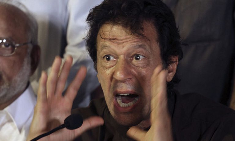 Imran Khan loses it on the eve of the no-confidence vote, calls opposition dacoits and traitors
