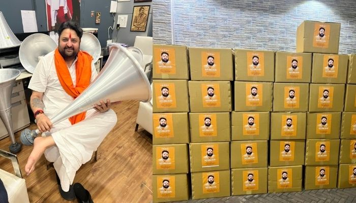 Mumbai: BJP leader Mohit Kamboj starts distributing loudspeakers to temples on Hanuman Jayanti, says all guidelines and rules will be followed