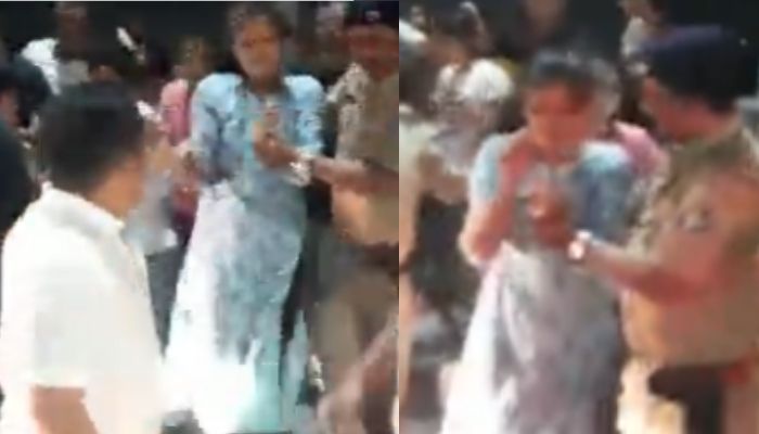 Gujarat: Home Minister Harsh Sanghavi saves a life, prevents a woman from committing suicide, video viral