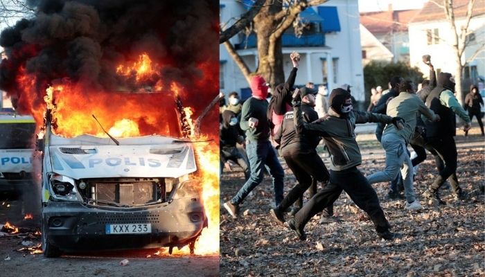 Rioters chant Allahu Akbar, torch vehicles, attack cops after anti-immigration activist burns copy of Quran in Sweden: What we know so far