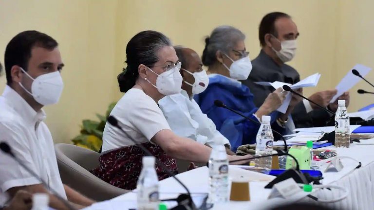 Congress president Sonia Gandhi chairs meeting with top party leaders at her residence, poll strategist Prashant Kishor also present