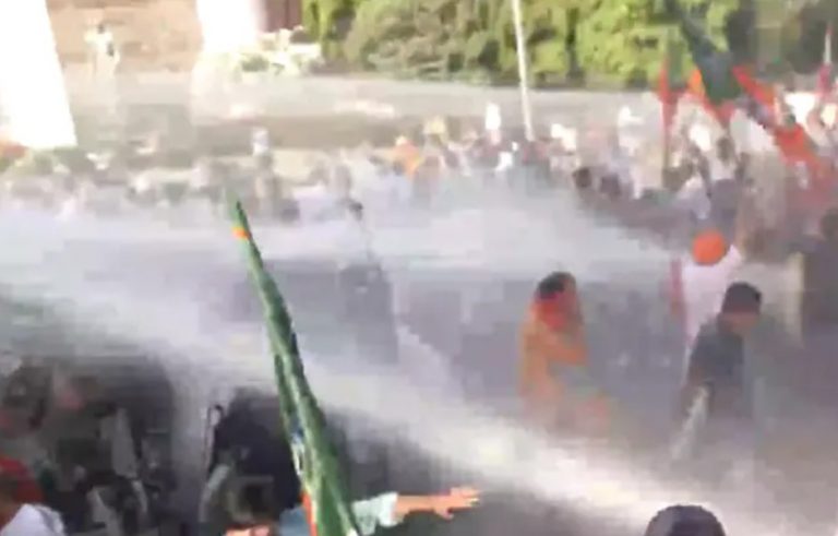 West Bengal: Police use water cannon to disperse BJP protest rally against Mamata Banerjee-led TMC government