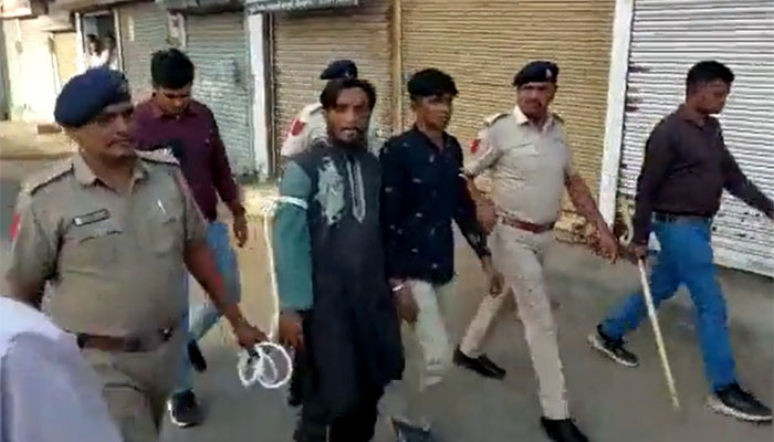 Himmatnagar violence: Accused tied with rope, paraded as taken to court for custody, ATS may investigate if required