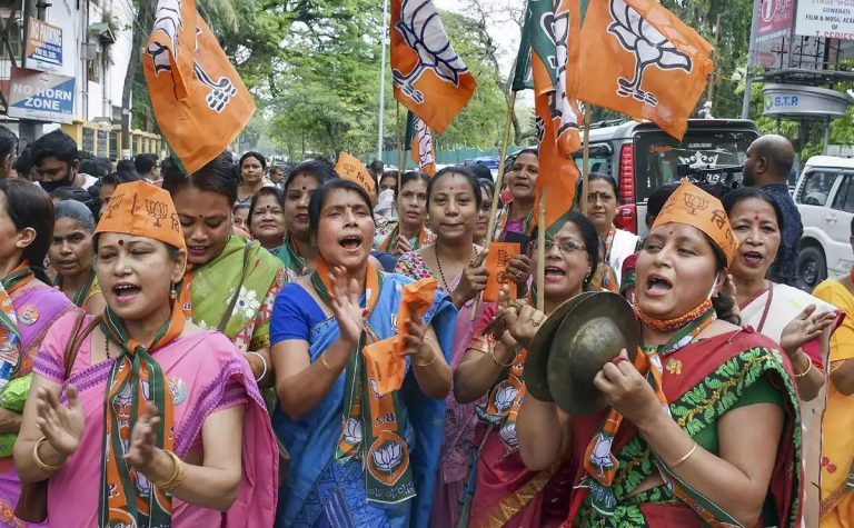 BJP led alliance sweeps Guwahati municipal elections by winning 58 out of 60 wards, Congress wins 0 and AAP opens account