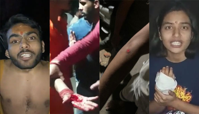 Leftist students pelt stones at Ram Navmi Pujan in JNU, blame ABVP for creating a ruckus in a mess over non-veg food