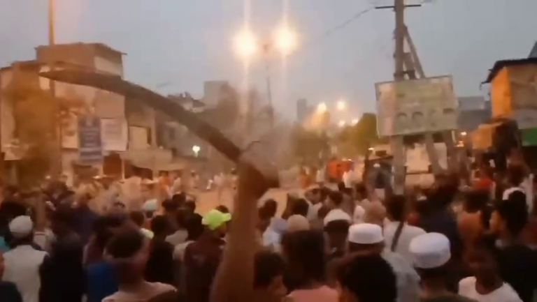 Watch: Visuals of stone pelting on Hanuman Jayanti procession in Delhi’s Jahangirpuri
