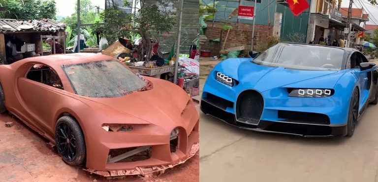 Did Vietnamese youths build a replica Bugatti Chiron car using clay as claimed in viral video: A fact-check