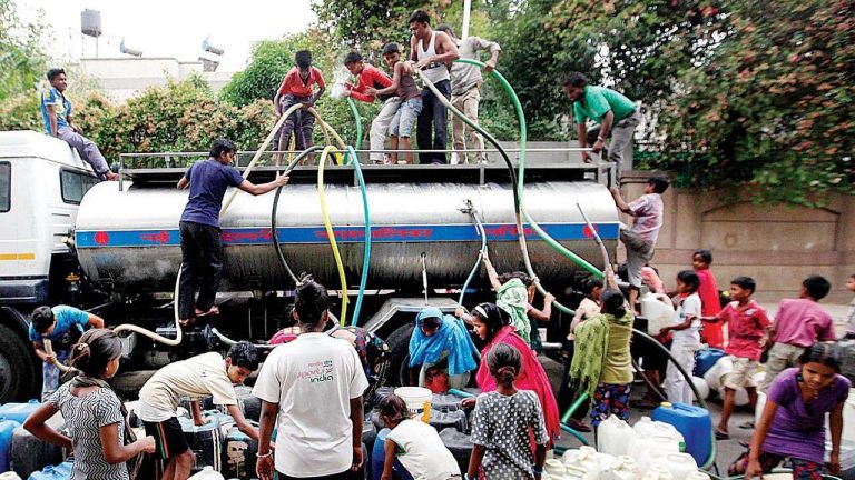Delhi government fails to ensure water supply in the national capital, residents suffer from acute scarcity amidst sultry hot weather