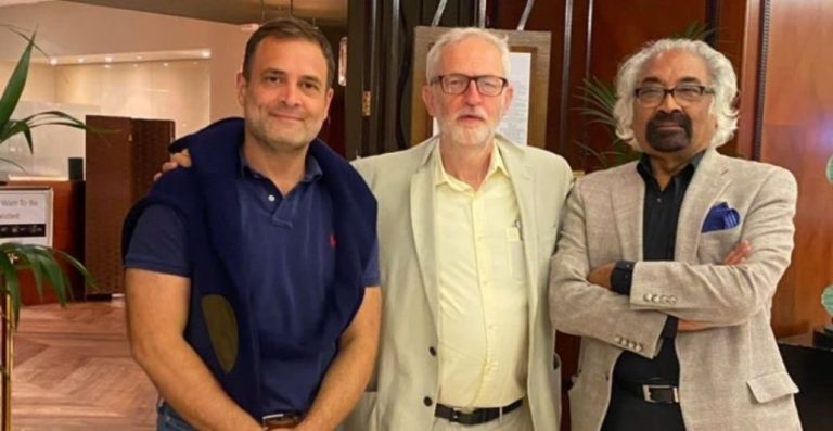 Rahul Gandhi meets Jeremy Corbyn in London, the anti-India, anti-semitic, terror sympathising former leader of the British Labour party