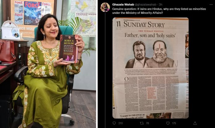 The Wire columnist Ghazala Wahab questions minority status of Jains