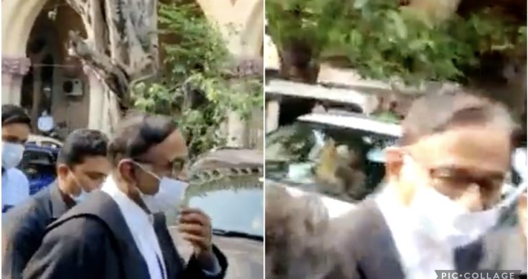 Watch: P Chidambaram reaches Calcutta HC to fight a case against Congress leader Adhir Ranjan, Congress lawyers chase him way