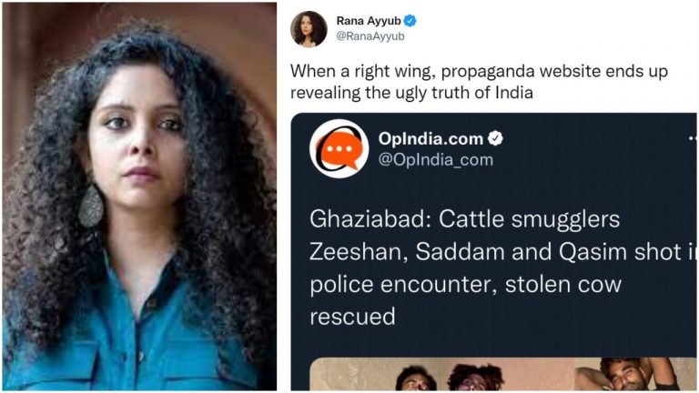 WaPo columnist and donation fraud accused Rana Ayyub dog-whistles using OpIndia report on cattle smugglers, ends up spreading misinformation