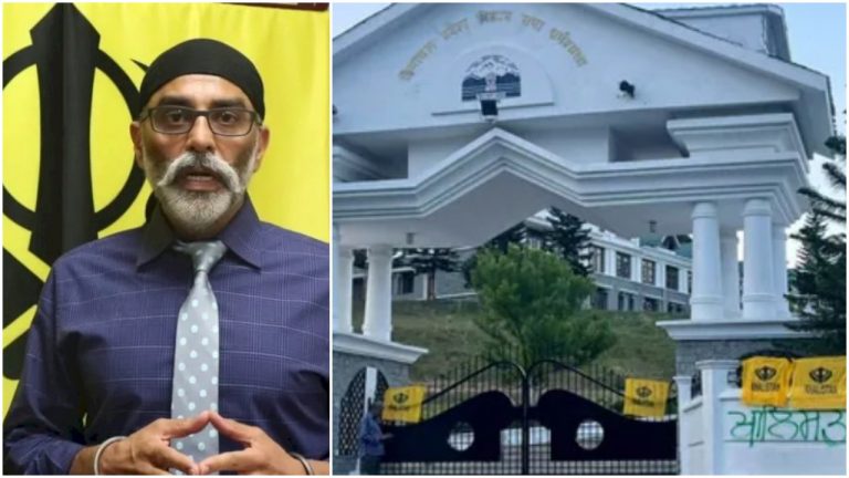 Khalistani terror outfit SFJ says Khalistan flags placed on Himachal Pradesh Assembly gates were sent through its activists, booked under UAPA