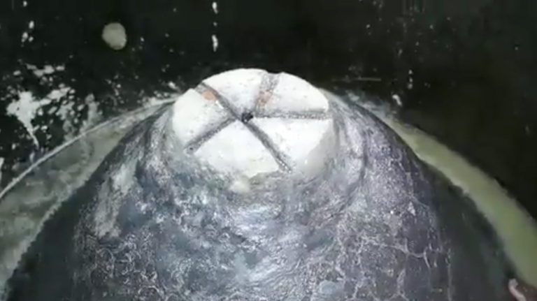 New visuals of Shivling inside Gyanvapi compound surface; Swastika, Trishul and Lotus motifs found engraved on walls