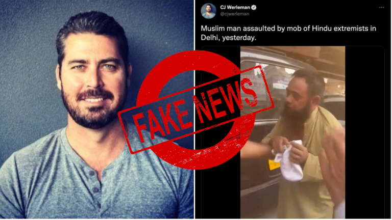 Serial fake news peddler CJ Werleman shares another fake news claiming that ‘Hindutva extremists’ thrashed a Muslim man