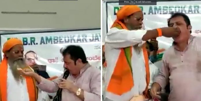 Karnataka: Congress MLA Zameer Khan eats spewed food from Dalit man