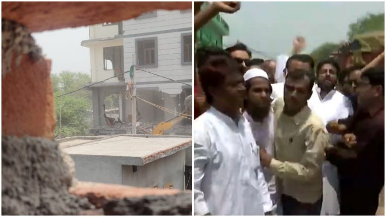 AAP MLA Amanatullah Khan and aides create ruckus during anti-encroachment drive in Madanpur Khadar in Delhi, was booked for similar acts at Shaheen Bagh