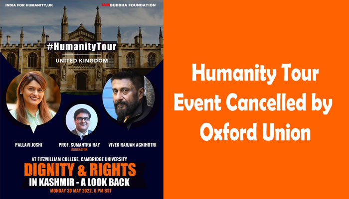 Oxford Union cancels Vivek Agnihotri’s Humanity Tour a day before the event, filmmaker says he will fight it legally