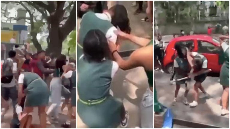 Viral video from Bengaluru: Bishop Cotton school girls beat each other up on street with kicks, punches and a baseball bat