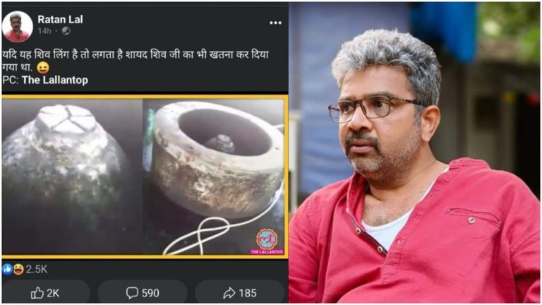 DU prof Ratan Lal arrested for derogatory comments against Shivling found in premises of disputed Gyanvapi structure, built on the ruins of a temple