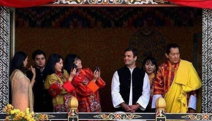 Congress leaders try to pass off 11 yr old pic of Bhutanese kings as the latest image of Rahul Gandhi attending his Nepali friend’s wedding: Fact-check