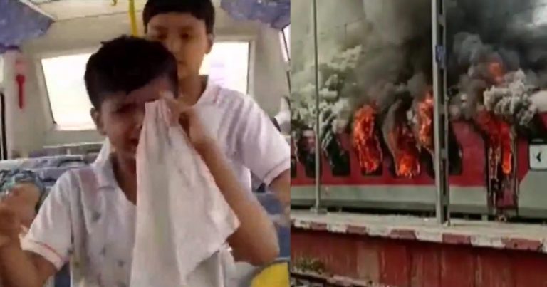 The ‘youth’ protesting because they want to work for the army attacked a school bus and hurled petrol bombs at a train, forcing kids and women to flee: Details