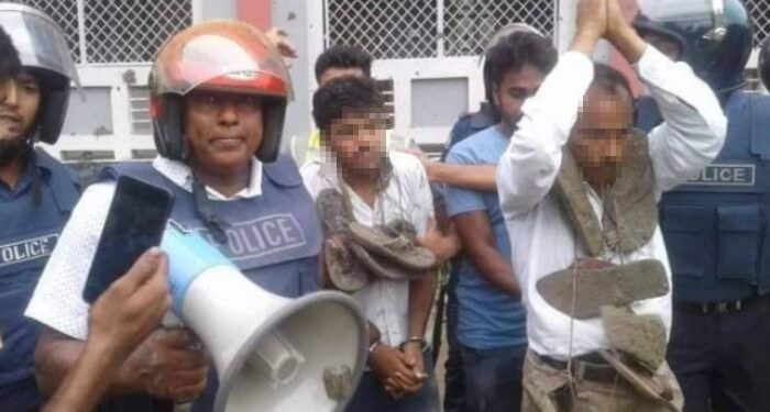 Bangladesh: Hindu college principal forced to wear garland of shoes because a Hindu student hailed Nupur Sharma, student arrested and principal goes into hiding