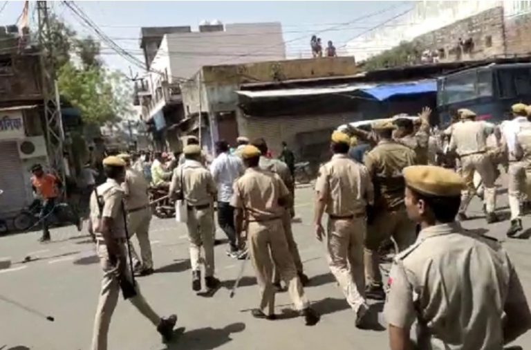Rajasthan: Police lathicharge traders and members of Hindu outfits over protest against an attack on kins of VHP leaders