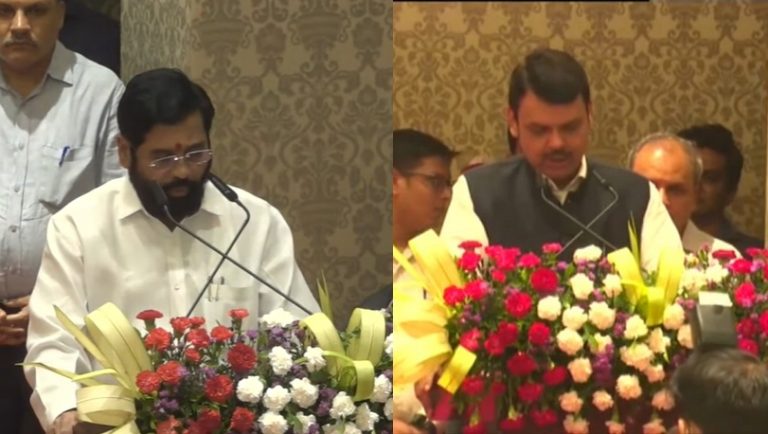 Eknath Shinde takes oath as new Maharashtra Chief Minister, Devendra Fadnavis joins him as Deputy CM