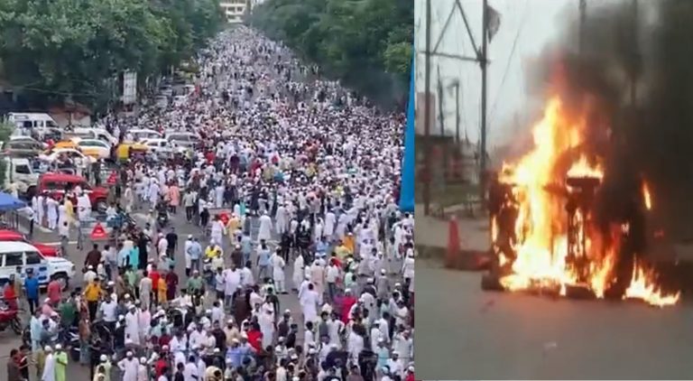 WB: Protests against Nupur Sharma continues for second day in Howrah as mob burn down vehicles and police booths, large protests in Kolkata too