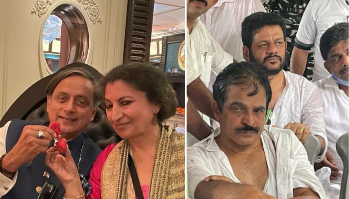 Shashi Tharoor attacked by Congress supporters for enjoying himself while other party leaders get detained over Rahul Gandhi’s questioning by ED