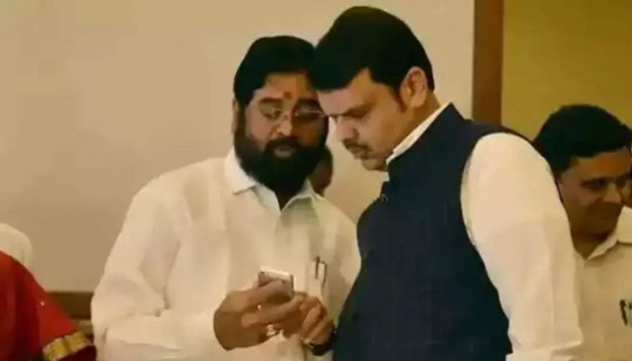 Eknath Shinde with Devendra Fadnavis